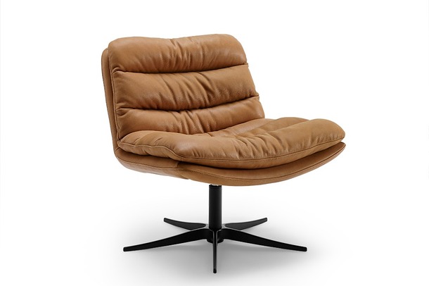 Medal lederen lounge chair (met lage rug) - 1